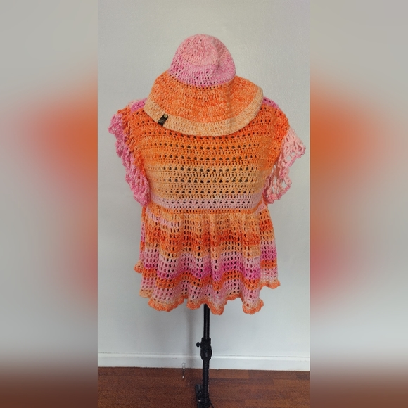 Handmade Crochet Peplum Top Set